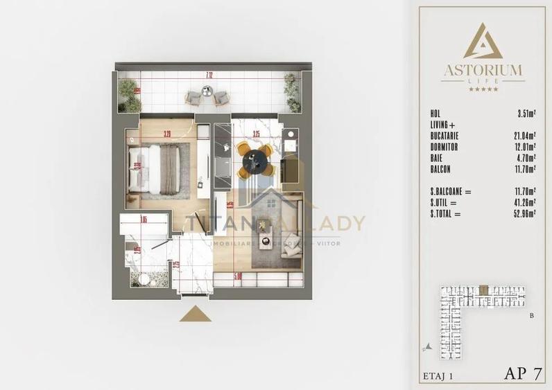 2 Camere Tip Studio ,Design Modern,Mutare Imediata ,Astorium Pallady