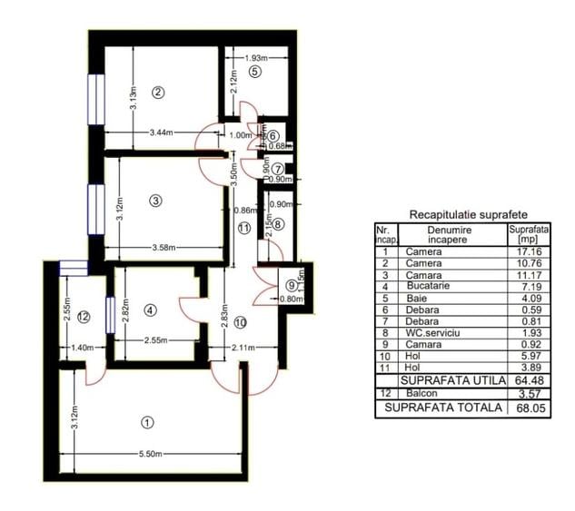 Ghencea-Strada Sergent Gheorghe Latea-Apartament 3 camere