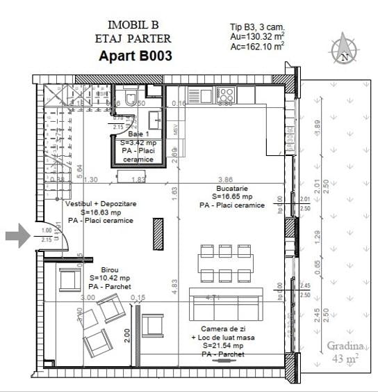 3 camere duplex Pipera | grădină proprie | 130 m² | proiect premiu