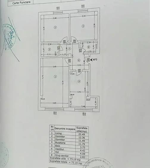 Apartament 3 camere Metrou 1 Decembrie loc parcare inclus in pret