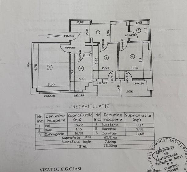 3 camere D- Zona Garii-Boxa- Rapa Galbena- etaj 2 - 73 mp - 187000 euro