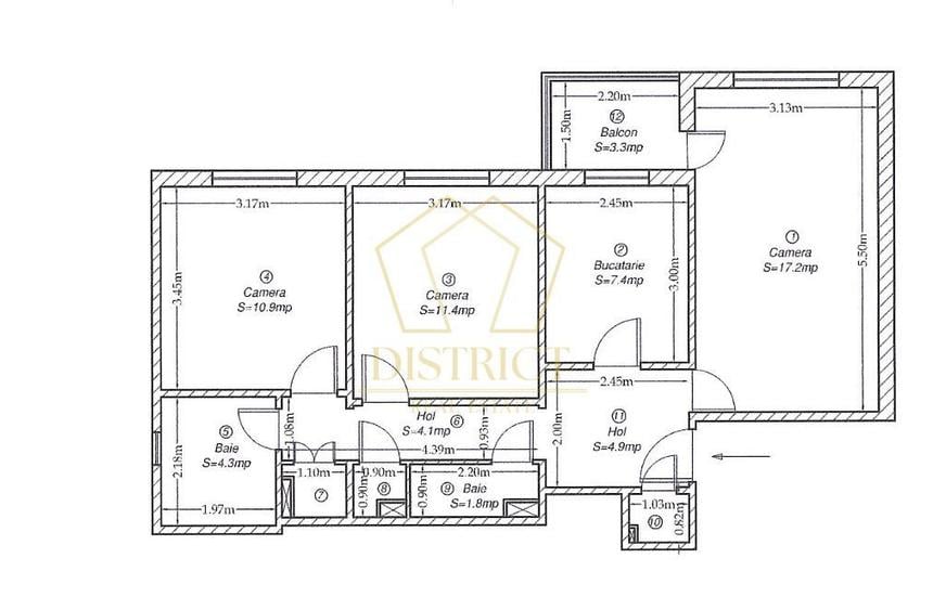Apartament cu 3 camere | Olimpia-Stadion | Complex