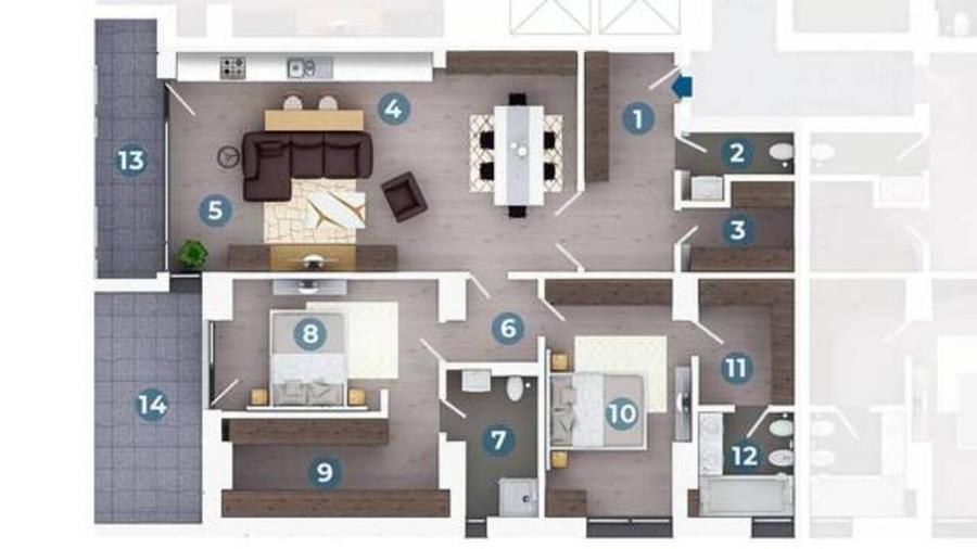 Apartament luminos, 3 camere, 160 mp, Floreasca