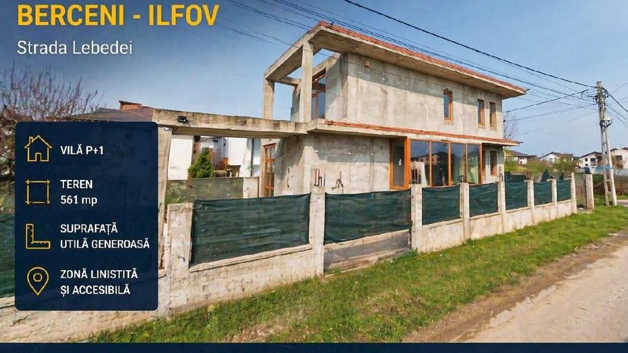 BERCENI - ILFOV, Vila P+E + teren 561 mp, Strada Lebedei