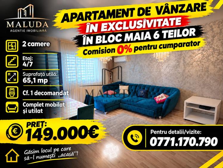 2 camere | cf. 1 decomandat | 56,1 mp S.U. | Teilor.