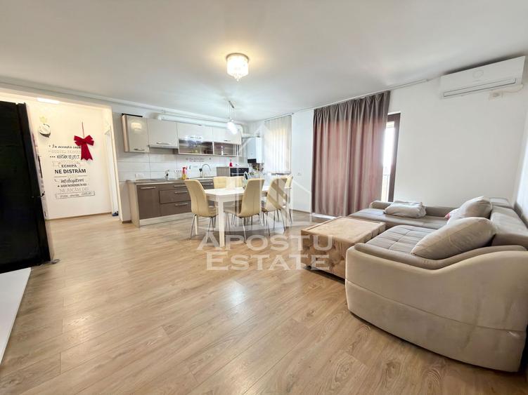 Apartament cu 3 camere complet mobilat si utilat la etajul 2 in Giroc.