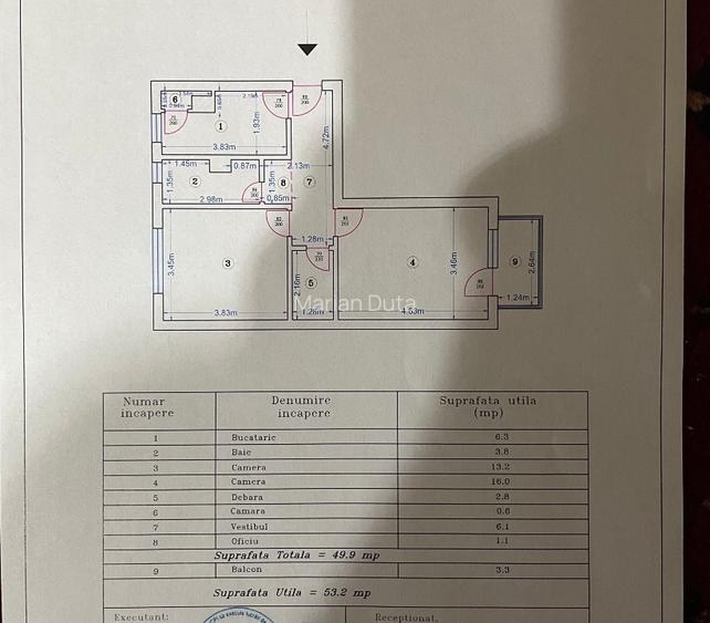 APARTAMENT 2 CAMERE 54 MP DECOMANDAT | GHIRLANDEI | ETAJ 2/4 | BLOC 1984