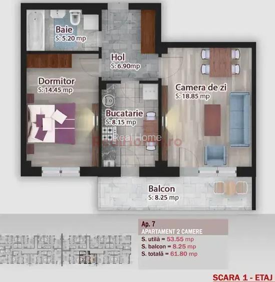 2 camere | 61.8 mp | Pallady  |15 min metrou | IULIE 2026 - 2