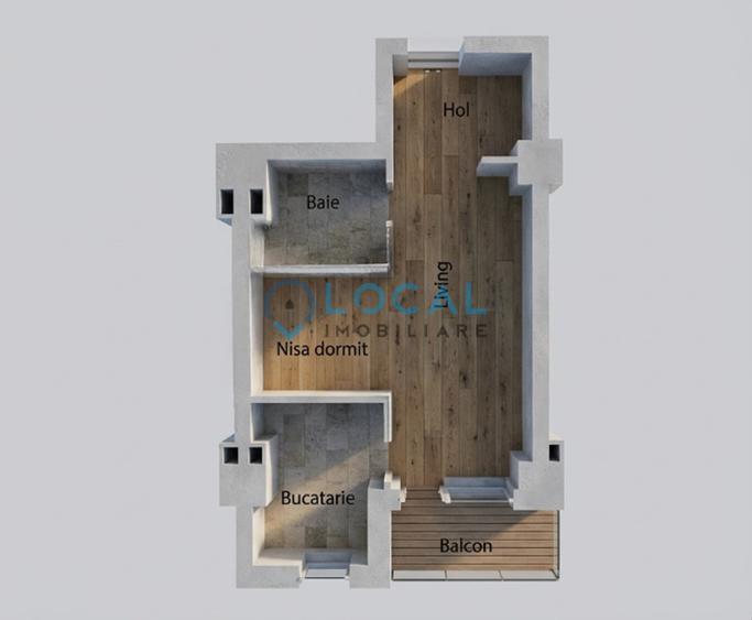 Apartament cu 1 camera + nisa de dormit, Marasti | Zona Iulius Mall