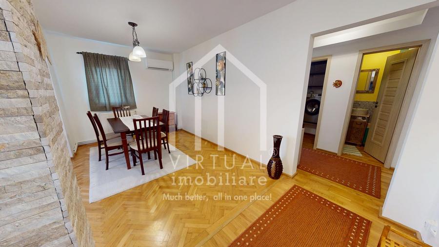 Ap cu 3 camere, 80mp utili+balcon, pivnita,renovat, Cal. Dumbravii