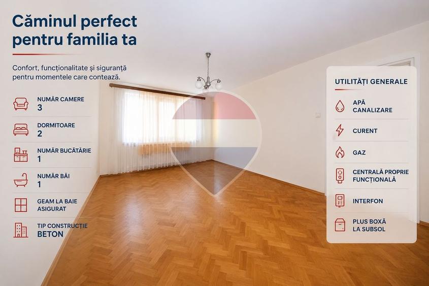 Apartament decomandat cu 3 camere Strada de Mijloc, Brașov