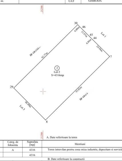 Teren 4316 mp Giarmata Vii-zona mica industrie, depozitare si servicii