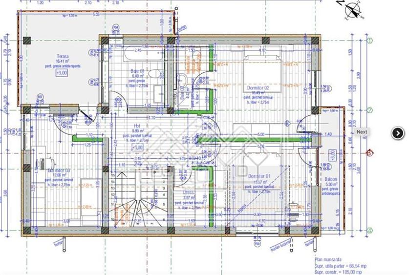 Casa individuala, 487 mp teren, finisata la alb, 147mp utili, Cristian - 12