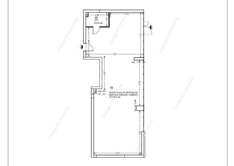 Spatiu comercial  | 111 mp | Alenia Botanic Park | Spatiu Vitrat - 1