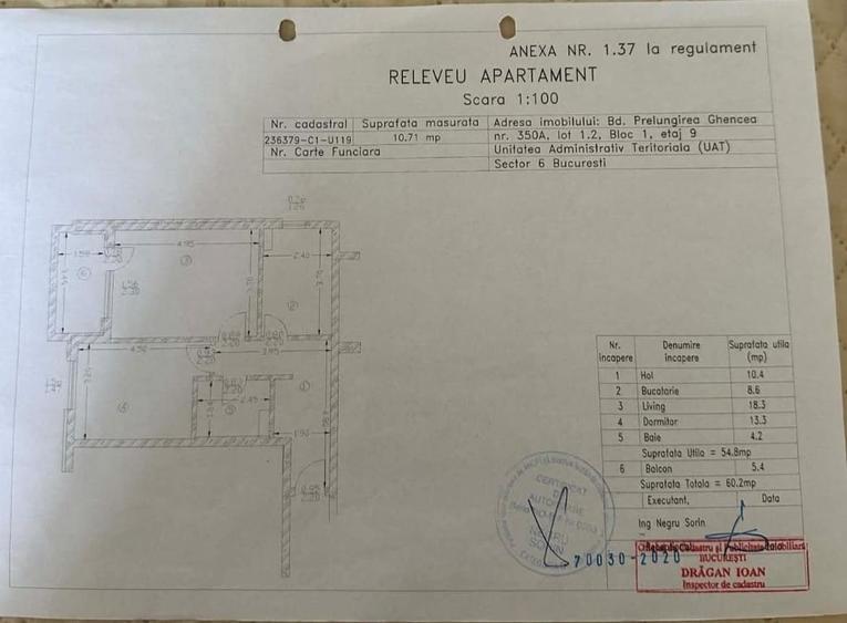 2 camere | Dimri Residence | 54,48 mp utili | Etaj 9/11