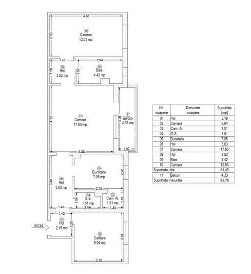 3 camere, spatios, etajul 3 - zona Aradului Est - 1