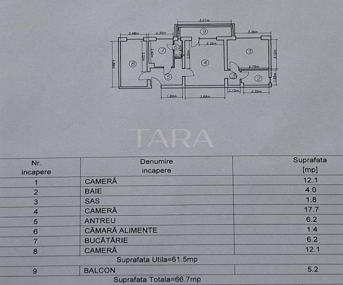 Apartament cu 3 camere și potențial excelent în Grigorescu.