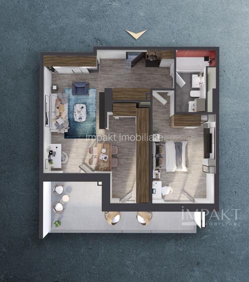 Apartament semidecomandat în ansamblu nou! - 2