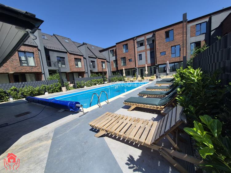 Tunari-PRIMA LOCUIRE, 3 camere curte, piscina exterioara, mobilat luxury, LIBER! - 3