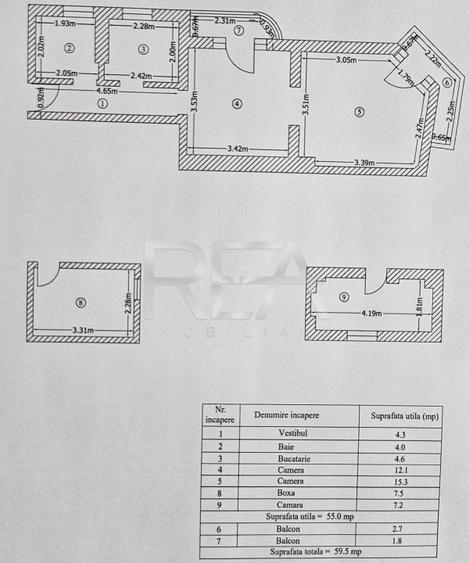 2 camere, Vitan Mall, et. 1, centrală, inst. schimb., 59 mp, renovat
