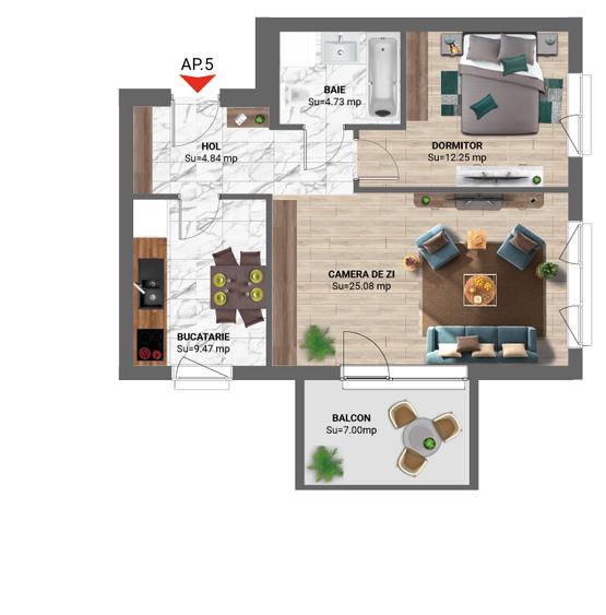 Apartament cu vedere la padure