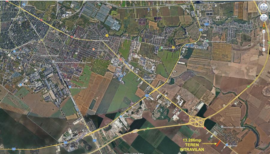 OCAZIE 13.286mp teren intravilan A0/DN4 Popesti Leordeni, gaze, curent