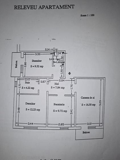 Apartament TÂRGU CUCU | 3 camere, semidecomandat, 68 mp total, mobilat