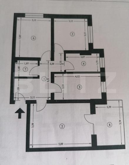 Apartament 3 camere, 68 mp, zona Valea Lupului