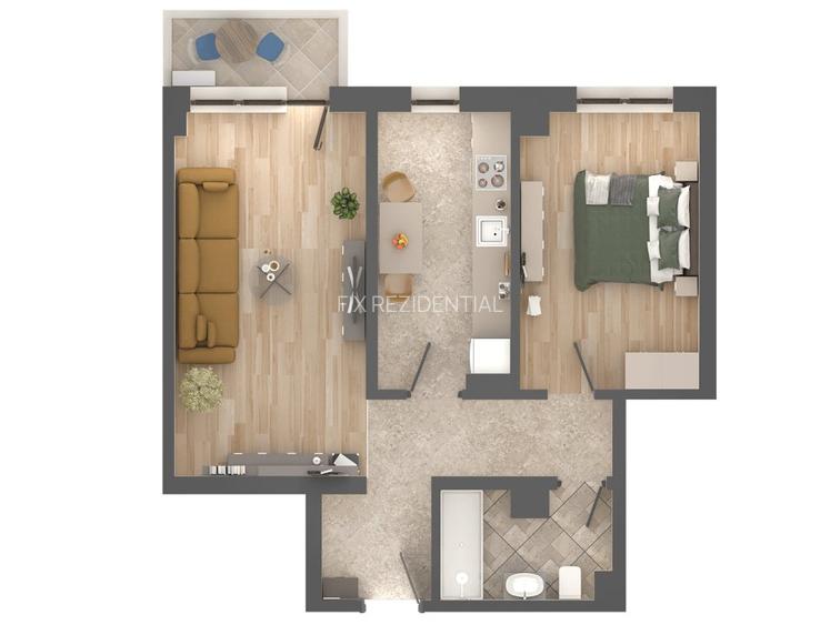 APARTAMENT SPATIOS, DECOMANDAT, 2 CAMERE CENTRAL - 4