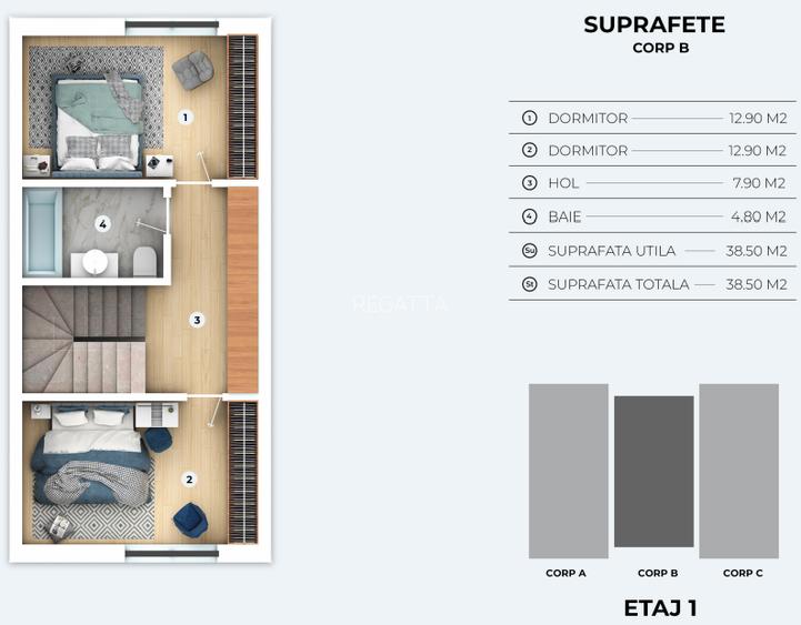 Complex de vile tip duplex si triplex  OTOPENI - PRETURI ATRACTIVE - 15