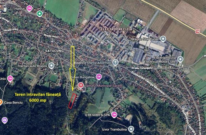 Teren intravilan, 6000 mp, lângă Spital Municipal Săcele