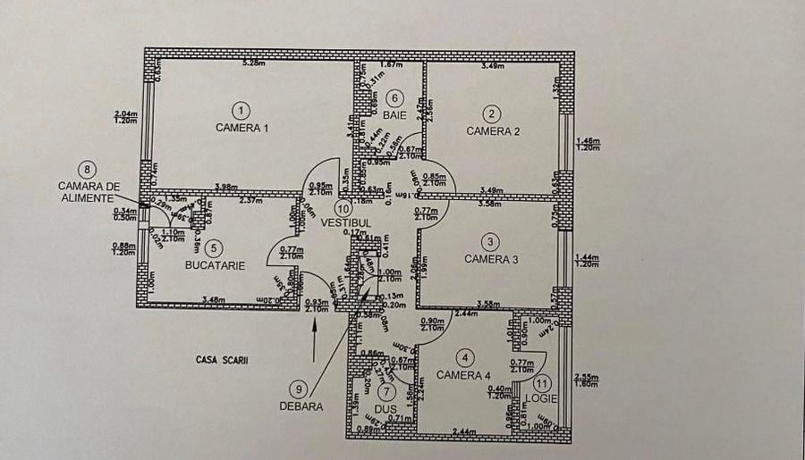 Apartament cu 4 camere,decomandat,etaj intermediar,zona Manastur