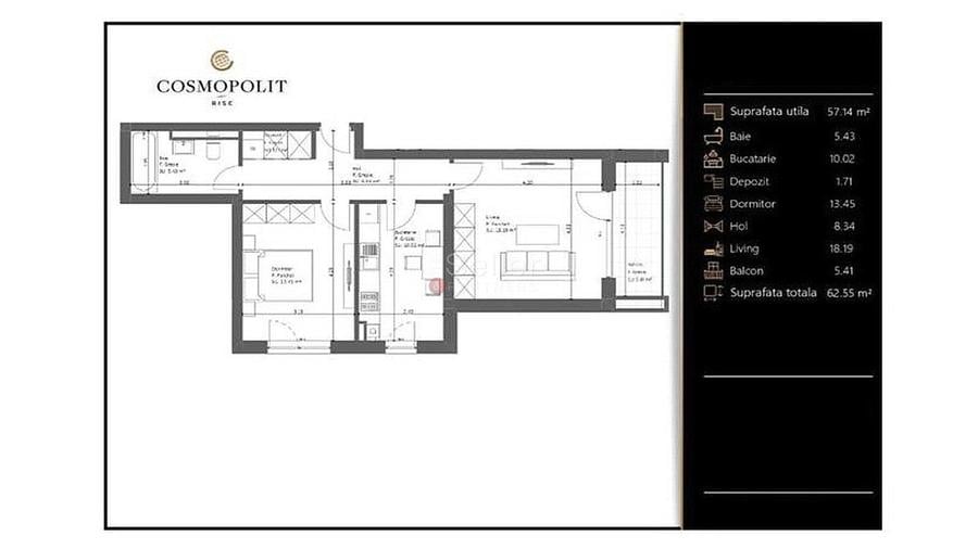 Apartament Finalizat - Cosmopolit Rise