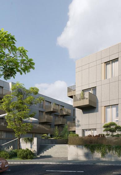 2 camere cu două balcoane | Sisesti | Ansamblu rezidential cu vedere la lac