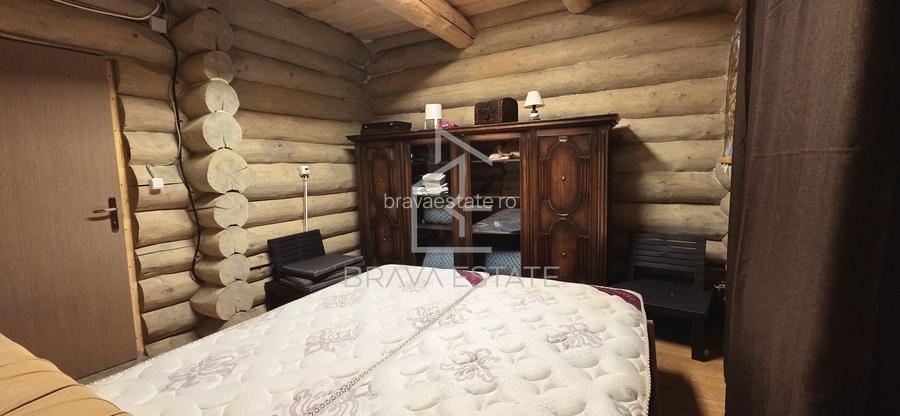 Cabană din lemn rotund, 210mp, ciubăr, jacuzzi, foișor, localitatea Băișoara - 7