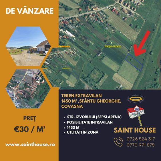 Teren extravilan 1450 M² în apropiere de Sepsi Arena