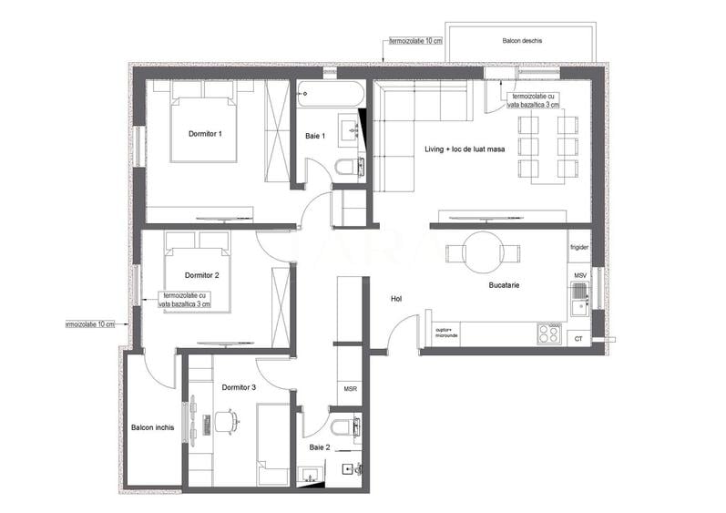 Apartament Generos cu 4 Camere de Vânzare în Mărăști – Ideal Familie.