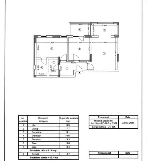 Apartament 3 camere de vanzare Bragadiru