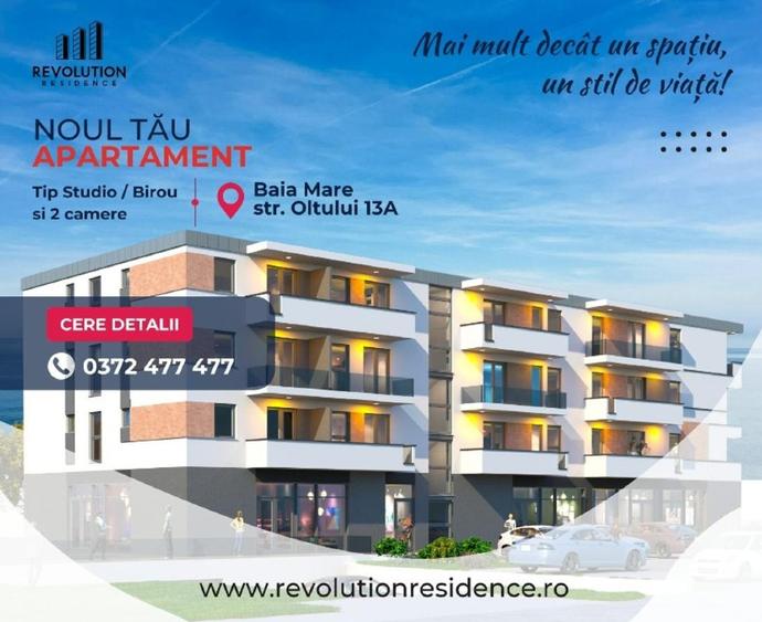 COMISION 0% - Tip Studio / Birou - 2 camere - Oltului 13A, Baia Mare