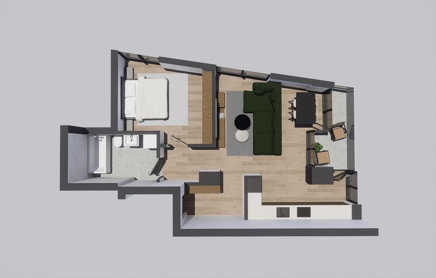 Alenia Botanic Park - Apartament 2 camere, etaj 4