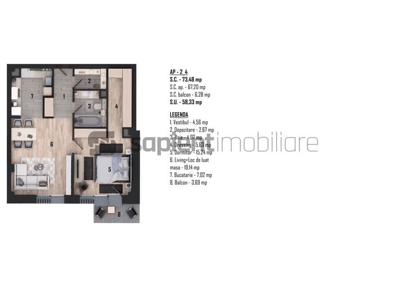 Apartament nou, modern cu 2 camere - Ultracentral - Cuza Voda