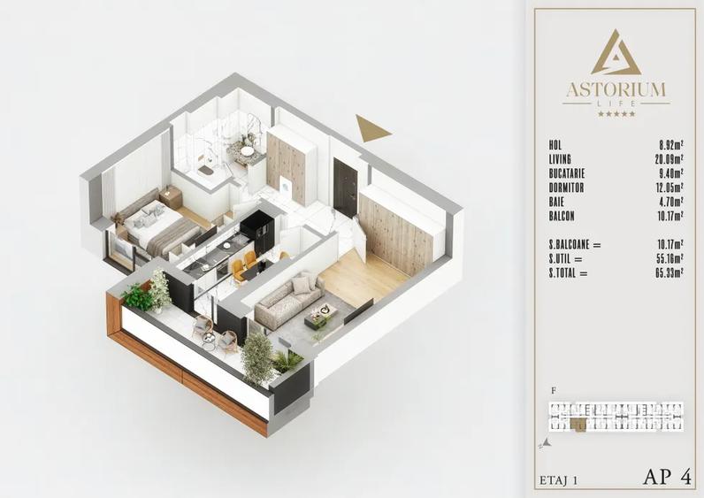 Apartament 2 Camere Moderne în Complex Rezidențial de Lux | Comision 0%