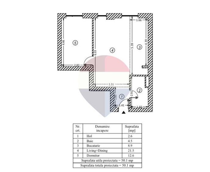 Studio dublu de vanzare MetroCity, Sector 1 - 1