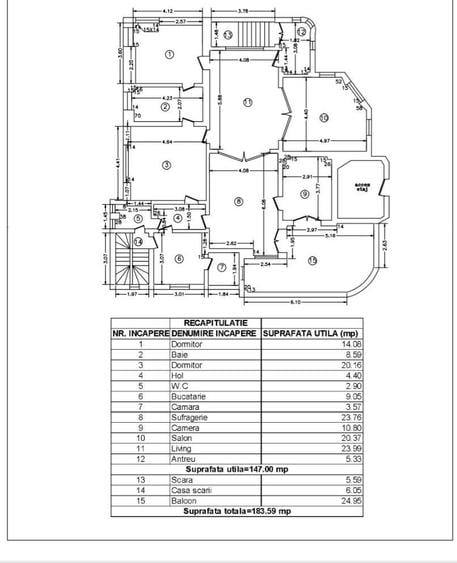 Apartament cu 6 camere si terasa, in vila Art Deco, in Capitale!