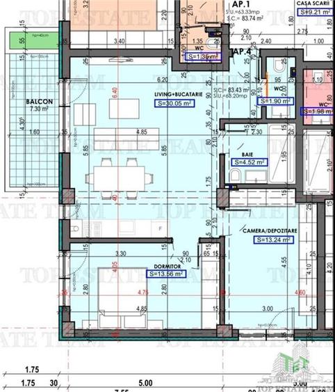 Apartament 3 camere in proiect nou - Bratianu Constanta | Comunitate restransa,