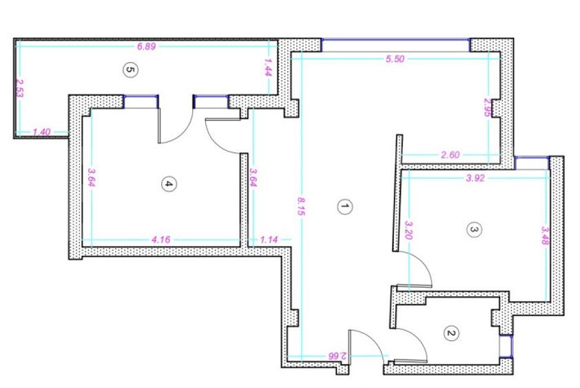 Apartament 3 camere, 66mp, terasa, zona Donath