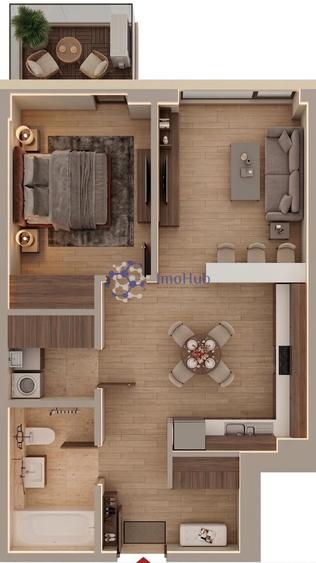 Ap 3 camere, bloc nou, 63 mp, Tatarasi - 2 Baieti