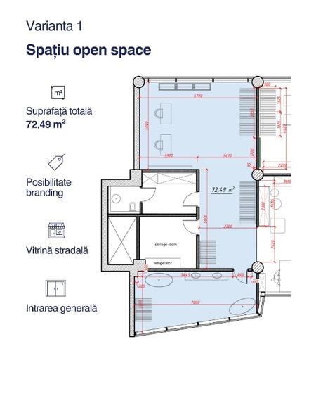 Spațiu comercial de închiriat în incintă Showroom Mobilă-– Ideal Design / Arhite - 2