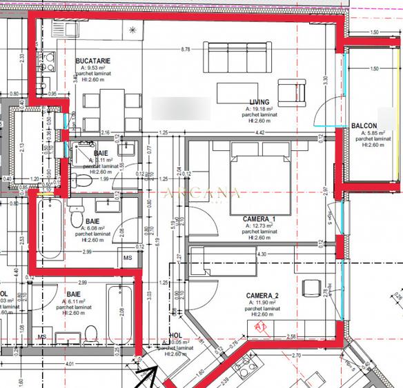Apartament 3 camere 73 mp bloc 2026 Semicentral