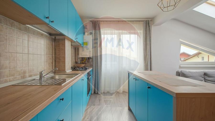 Apartament 2 camere, 53 mp, open space, mobilat&utilat, Sânpetru